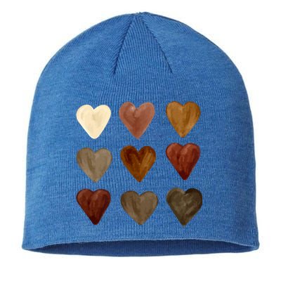 Juneteenth Diversity Heart Skin Black Pride Melanin Kindness Funny Gift Sustainable Beanie