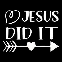 Jesus Did It Inspirational Graphic Full-Length Apron With Pockets