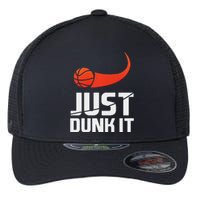 Just Dunk It! Basketball Player Slam Dunk Flexfit Unipanel Trucker Cap