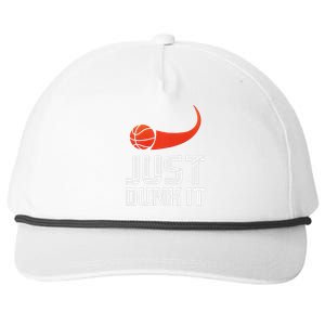 Just Dunk It! Basketball Player Slam Dunk Snapback Five-Panel Rope Hat