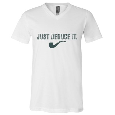 Just Deduce It Funny S.H.E.R.L.O.C.K H.O.L.M.E.S Detective V-Neck T-Shirt
