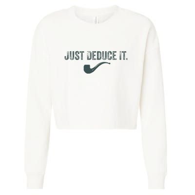 Just Deduce It Funny S.H.E.R.L.O.C.K H.O.L.M.E.S Detective Cropped Pullover Crew