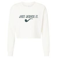 Just Deduce It Funny S.H.E.R.L.O.C.K H.O.L.M.E.S Detective Cropped Pullover Crew
