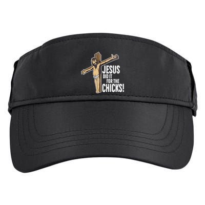 Jesus Did It For The Chicks Christian Cross Adult Drive Performance Visor