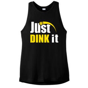 Just Dink It Funny Pickleball Play Pickle Ball Ladies PosiCharge Tri-Blend Wicking Tank