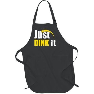 Just Dink It Funny Pickleball Play Pickle Ball Full-Length Apron With Pockets