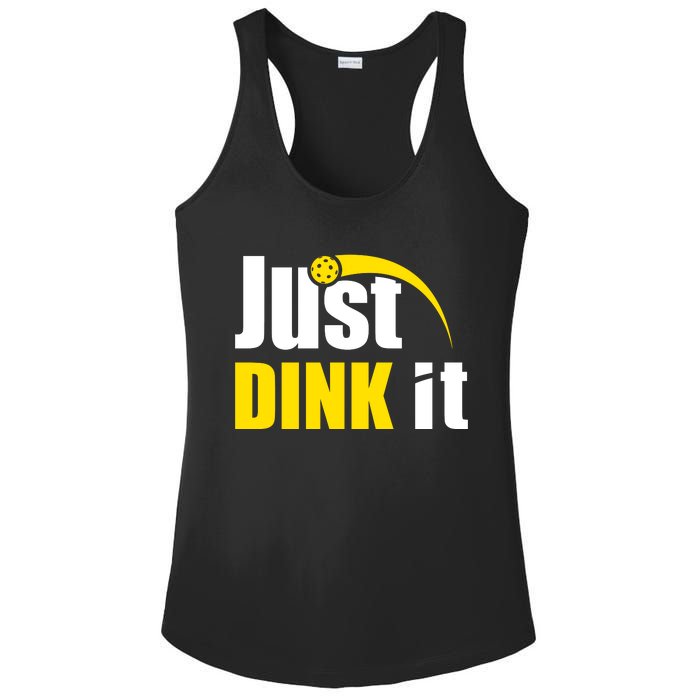 Just Dink It Funny Pickleball Play Pickle Ball Ladies PosiCharge Competitor Racerback Tank