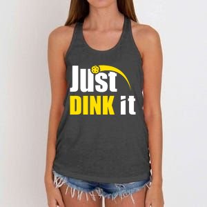 Just Dink It Funny Pickleball Play Pickle Ball Women's Knotted Racerback Tank