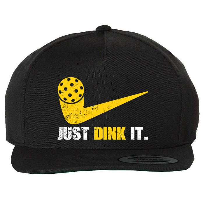 Just Dink It Pickleball Funny Pickleball Player Dink Player Gift Wool Snapback Cap