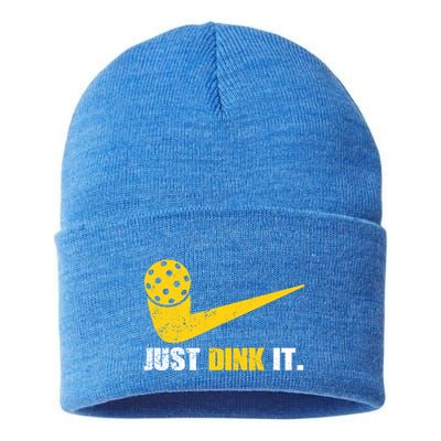 Just Dink It Pickleball Funny Pickleball Player Dink Player Gift Sustainable Knit Beanie