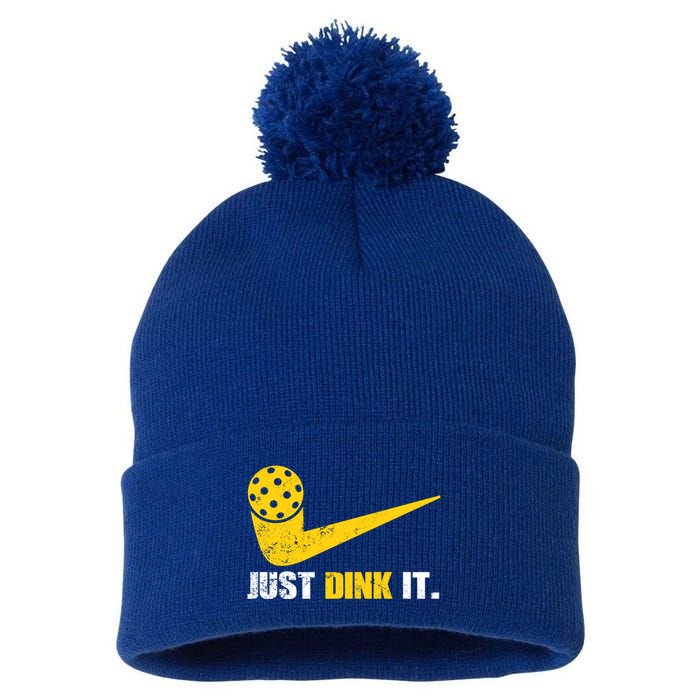 Just Dink It Pickleball Funny Pickleball Player Dink Player Gift Pom Pom 12in Knit Beanie