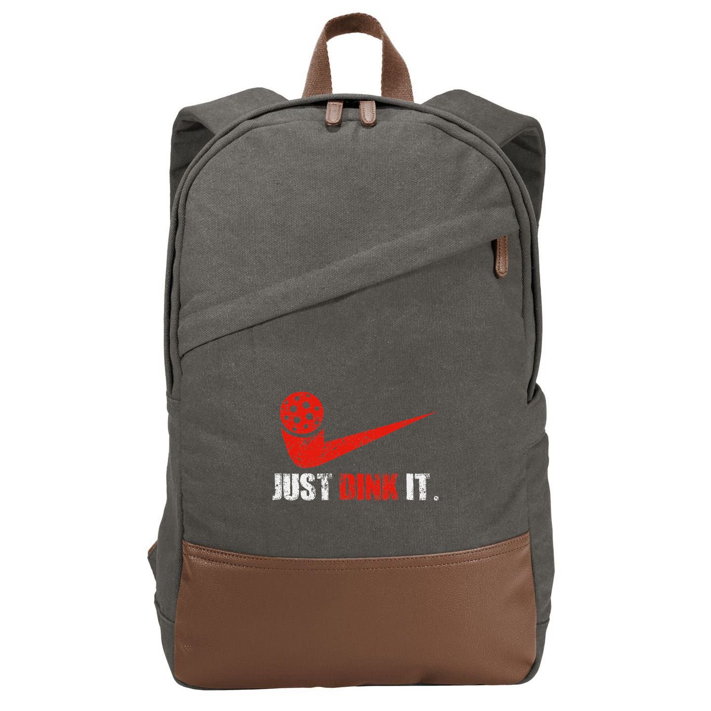 Just Dink It Pickleball Player Fan Gift Cotton Canvas Backpack
