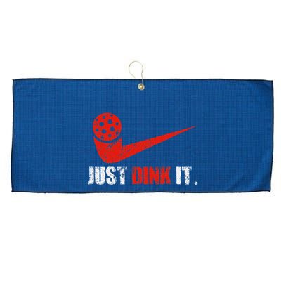 Just Dink It Pickleball Player Fan Gift Large Microfiber Waffle Golf Towel