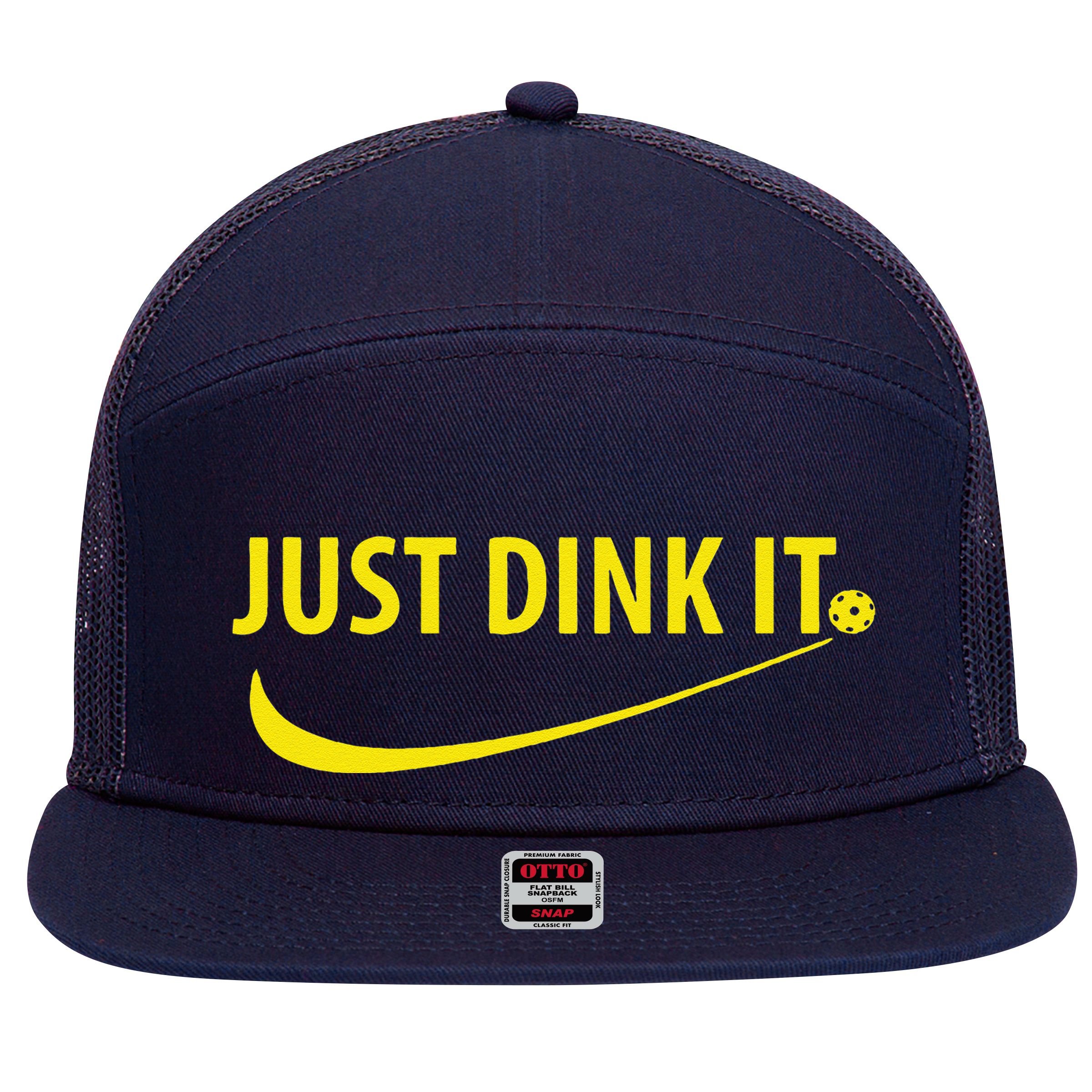 Just Dink It Pickleball 7 Panel Mesh Trucker Snapback Hat