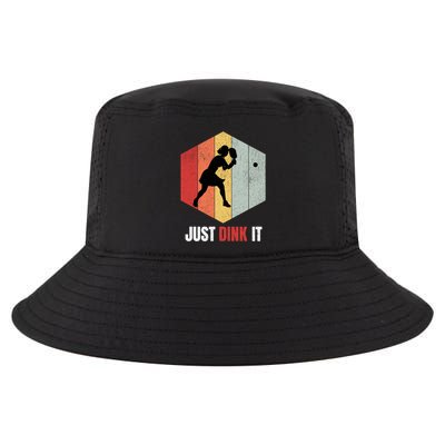 Just Dink It Vintage Pickle Ball And Pickleball Fan Gift Cool Comfort Performance Bucket Hat