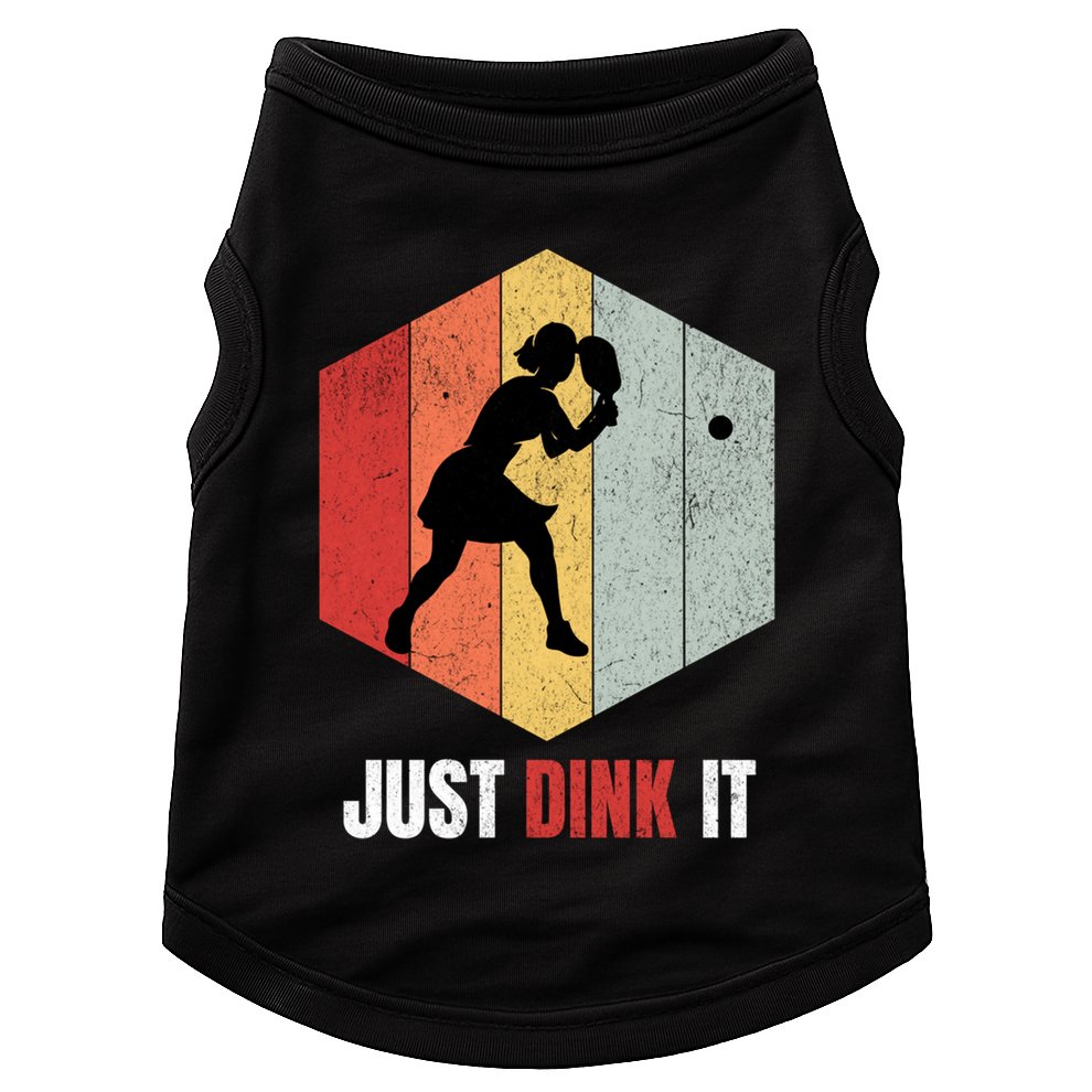 Just Dink It Vintage Pickle Ball And Pickleball Fan Gift Doggie Tank