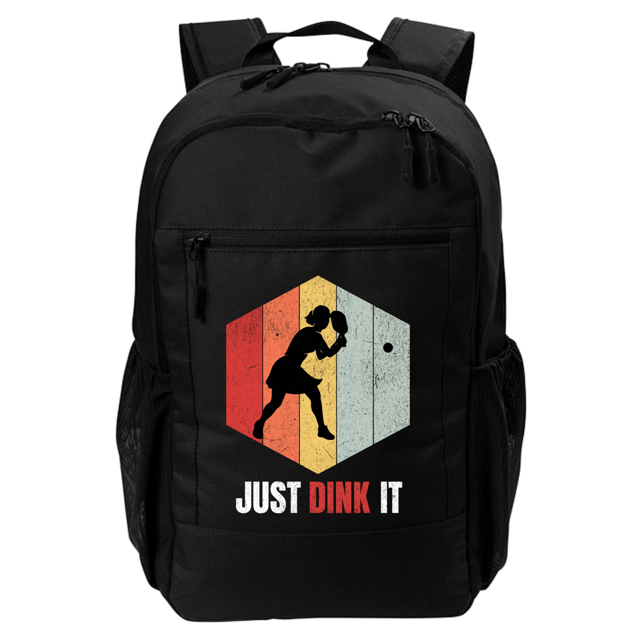 Just Dink It Vintage Pickle Ball And Pickleball Fan Gift Backpack