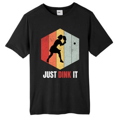 Just Dink It Vintage Pickle Ball And Pickleball Fan Gift Tall Fusion ChromaSoft Performance T-Shirt