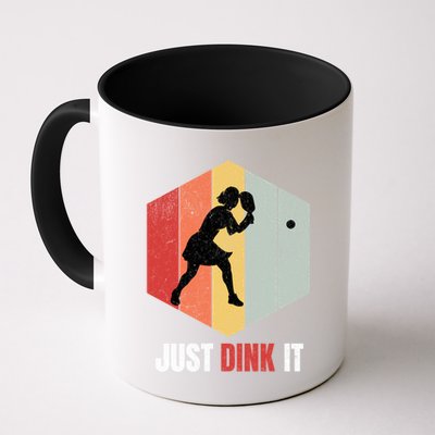Just Dink It Vintage Pickle Ball And Pickleball Fan Gift Mug