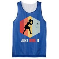 Just Dink It Vintage Pickle Ball And Pickleball Fan Gift Mesh Reversible Basketball Jersey Tank