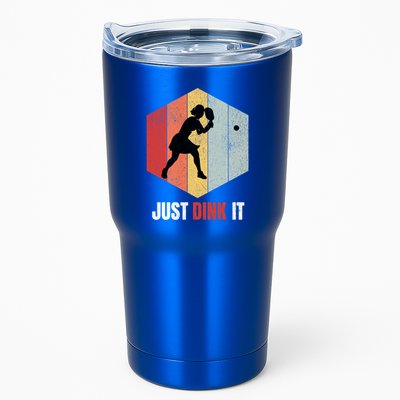 Just Dink It Vintage Pickle Ball And Pickleball Fan Gift Tumbler