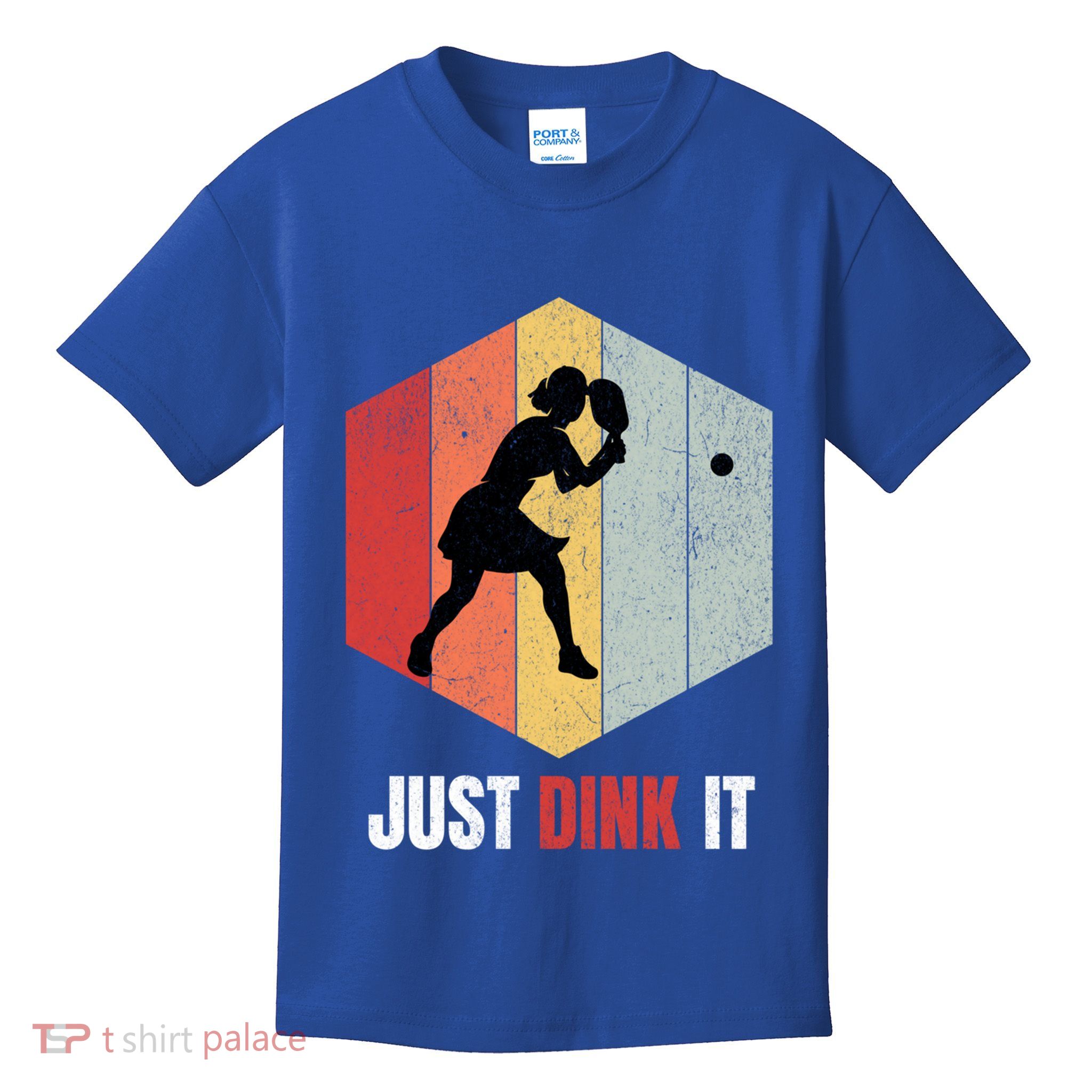 Just Dink It Vintage Pickle Ball And Pickleball Fan Gift Kids T-Shirt
