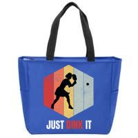 Just Dink It Vintage Pickle Ball And Pickleball Fan Gift Zip Tote Bag