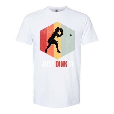 Just Dink It Vintage Pickle Ball And Pickleball Fan Gift Softstyle CVC T-Shirt