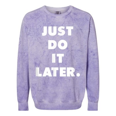 Just Do It Later. Colorblast Crewneck Sweatshirt