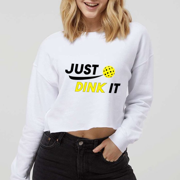 Just Dink It Pickleball Cropped Pullover Crew