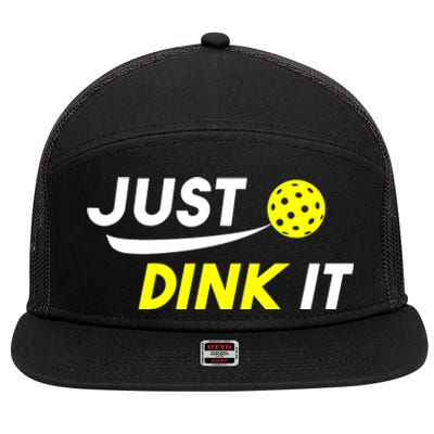 Just Dink It Pickleball 7 Panel Mesh Trucker Snapback Hat