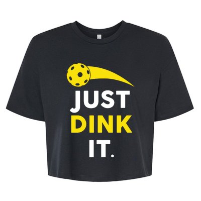 Just Dink It Funny Pickleball Bella+Canvas Jersey Crop Tee