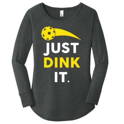 Just Dink It Funny Pickleball Women's Perfect Tri Tunic Long Sleeve Shirt