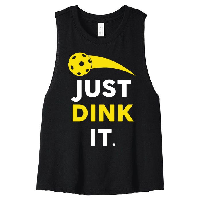 Just Dink It Funny Pickleball Women's Racerback Cropped Tank