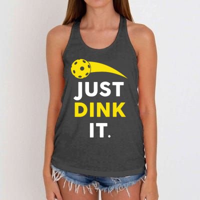 Just Dink It Funny Pickleball Women's Knotted Racerback Tank