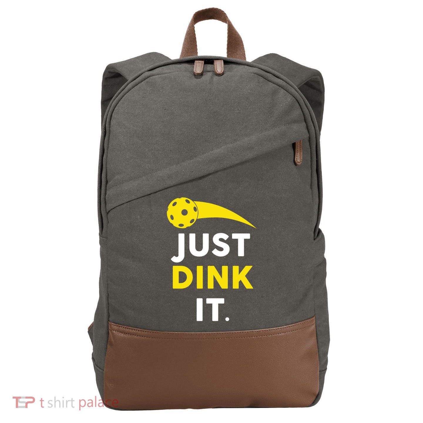 Just Dink It Funny Pickleball Cotton Canvas Backpack