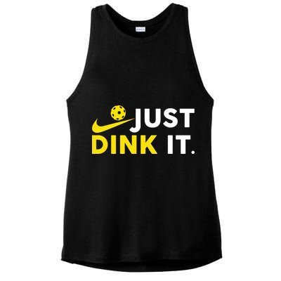 Just Dink It Funny Pickleball Play Pickle Ball Ladies PosiCharge Tri-Blend Wicking Tank