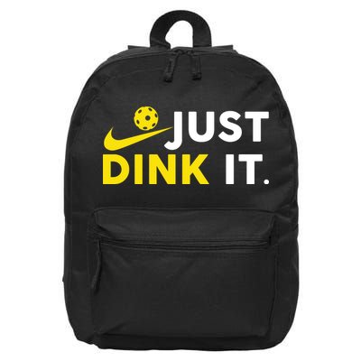 Just Dink It Funny Pickleball Play Pickle Ball 16 in Basic Backpack
