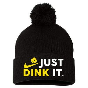 Just Dink It Funny Pickleball Play Pickle Ball Pom Pom 12in Knit Beanie