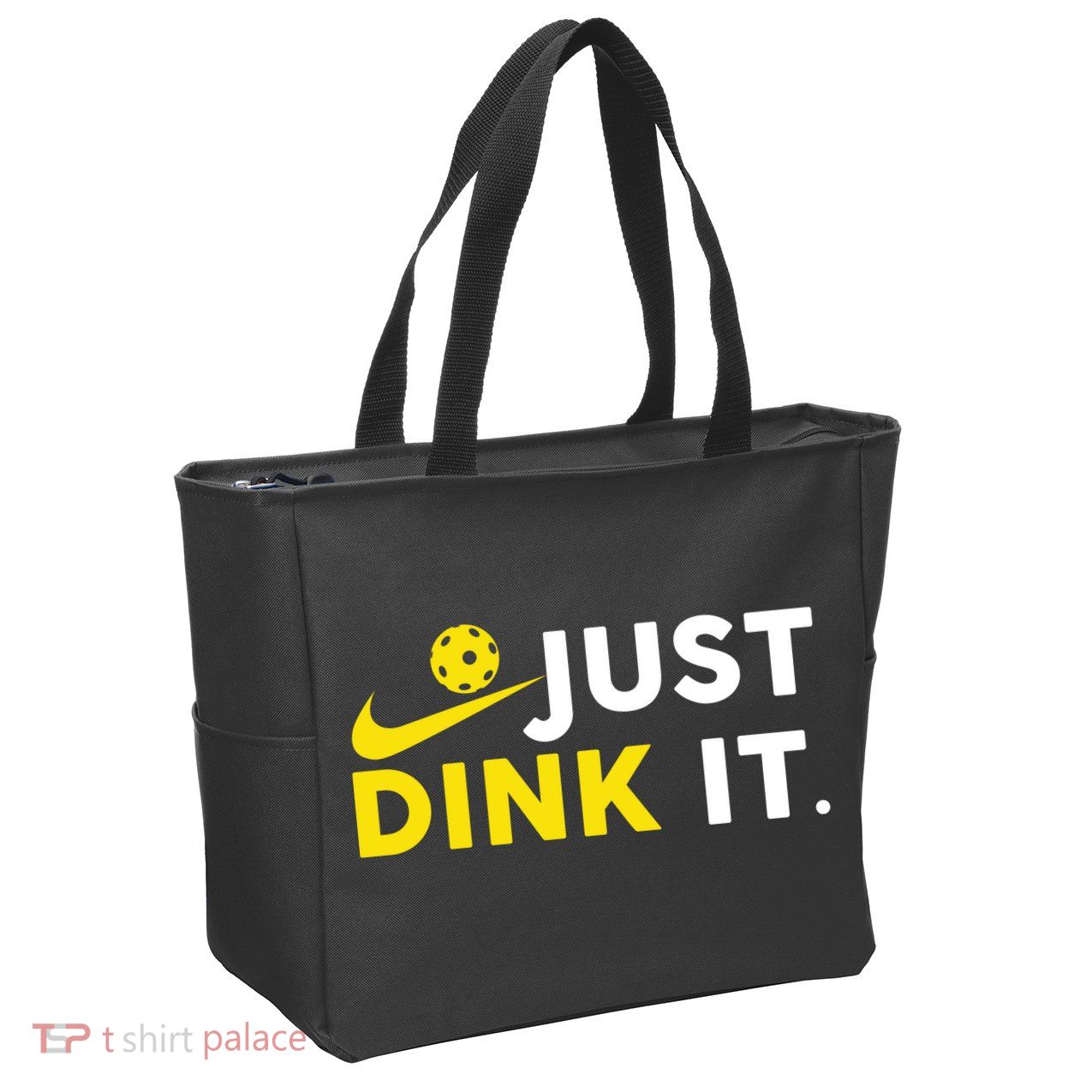 Just Dink It Funny Pickleball Play Pickle Ball Zip Tote Bag