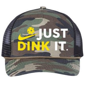 Just Dink It Funny Pickleball Play Pickle Ball Retro Rope Trucker Hat Cap