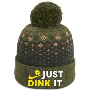 Just Dink It Funny Pickleball Play Pickle Ball The Baniff Cuffed Pom Beanie