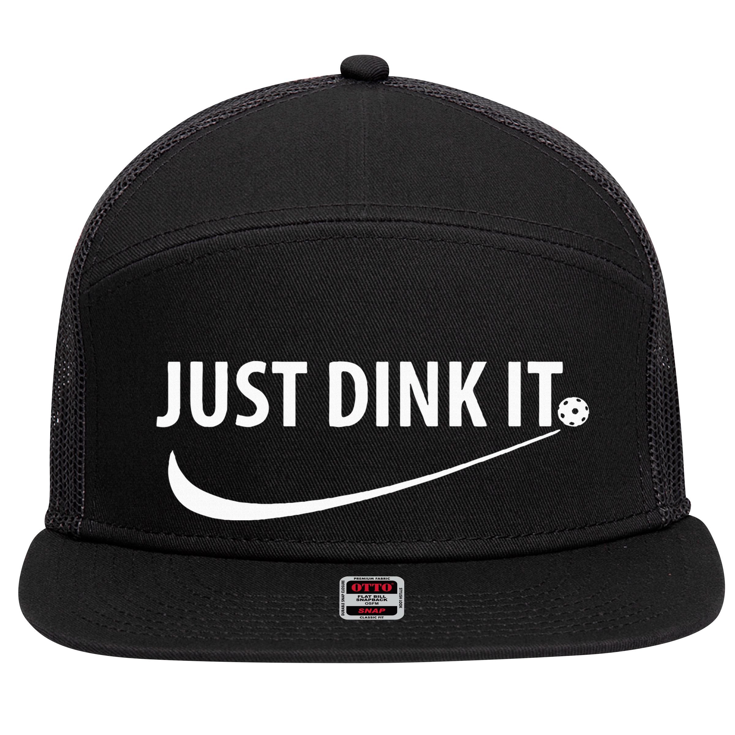 Just Dink It Pickleball 7 Panel Mesh Trucker Snapback Hat