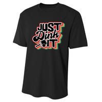 Just Dink It Retro Vintage Pickleball Performance Sprint T-Shirt