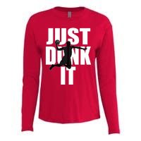 Just Dunk It Womens Cotton Relaxed Long Sleeve T-Shirt