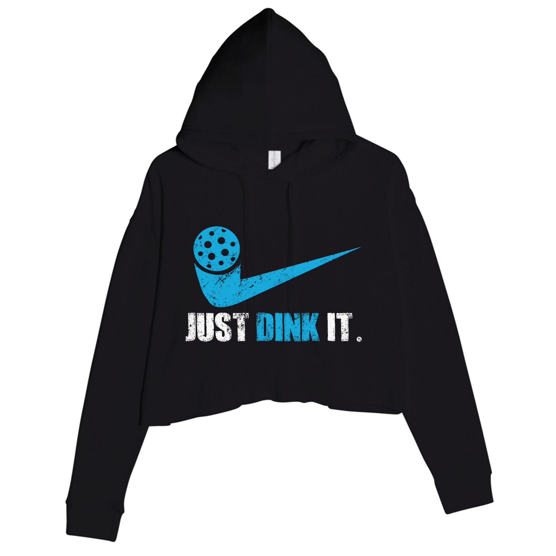 Just Dink It Pickleball Player Fan Gift Crop Fleece Hoodie