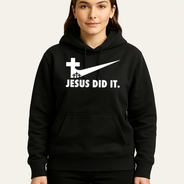 Jesus Did It Cross Hoodie