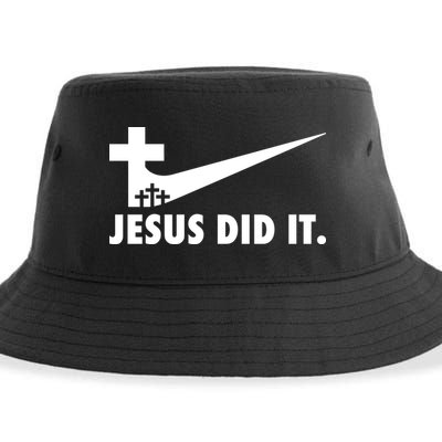 Jesus Did It Cross Sustainable Bucket Hat