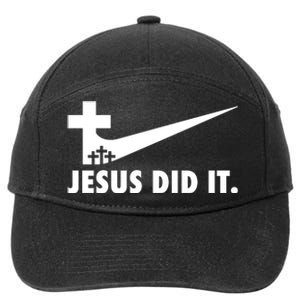 Jesus Did It Cross 7-Panel Snapback Hat