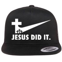 Jesus Did It Cross Flat Bill Trucker Hat